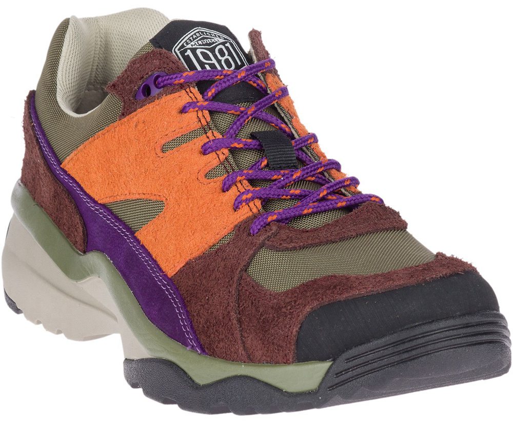 Buty Sportowe Merrell Męskie Brązowe/Pomarańczowe - Boulder Range - 012657-CHS